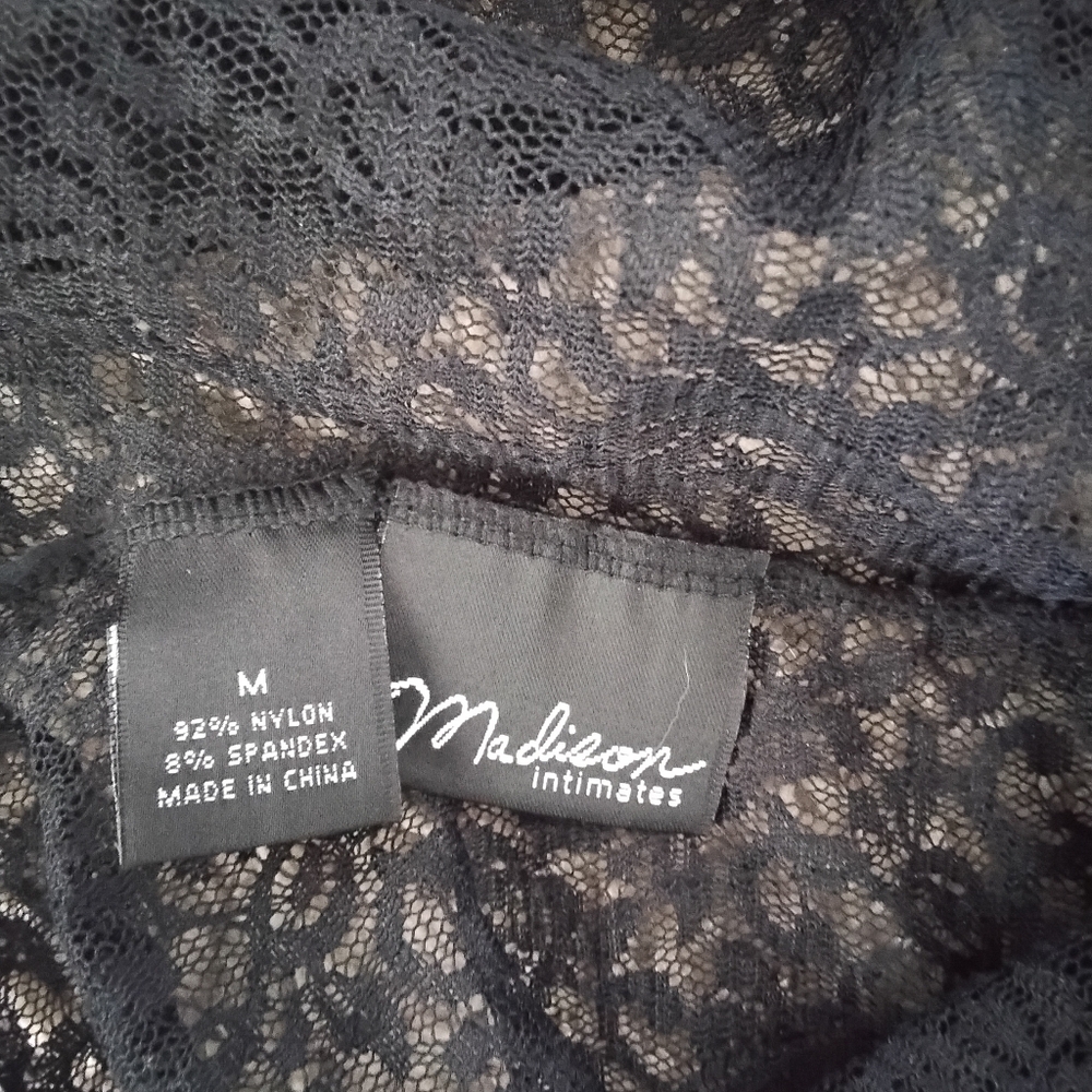 Madison Intimates Top Womens Medium 90s Y2K Lingeriewear Fairycore Sheer Lace - Picture 4 of 5